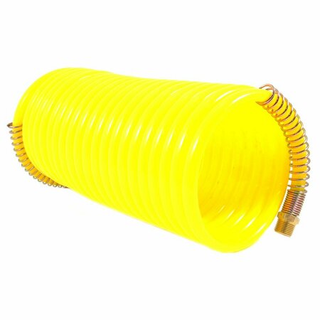 Forney Recoil Air Hose, Yellow, 3/8 in x 25ft 75425